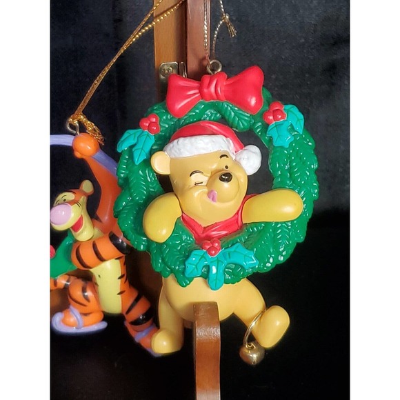 Vtg Winnie the Pooh, Piglet, Tigger 3" Plastic Christmas Tree Ornaments LOT of 4 - Picture 5 of 5